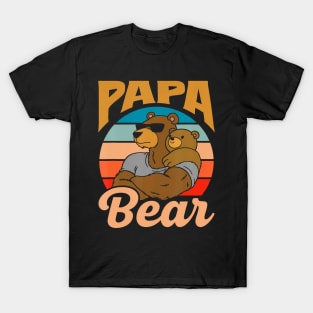 Papa Bear Lover Pun Animal Bears Bear Dad Father Daddy T-Shirt